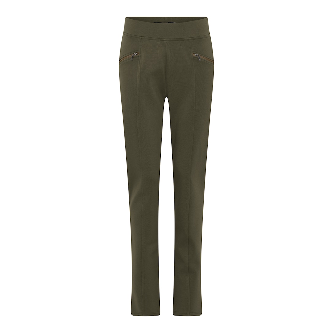 MICHA Top Stretch Fabric - Mørk Oliven - Str. 40