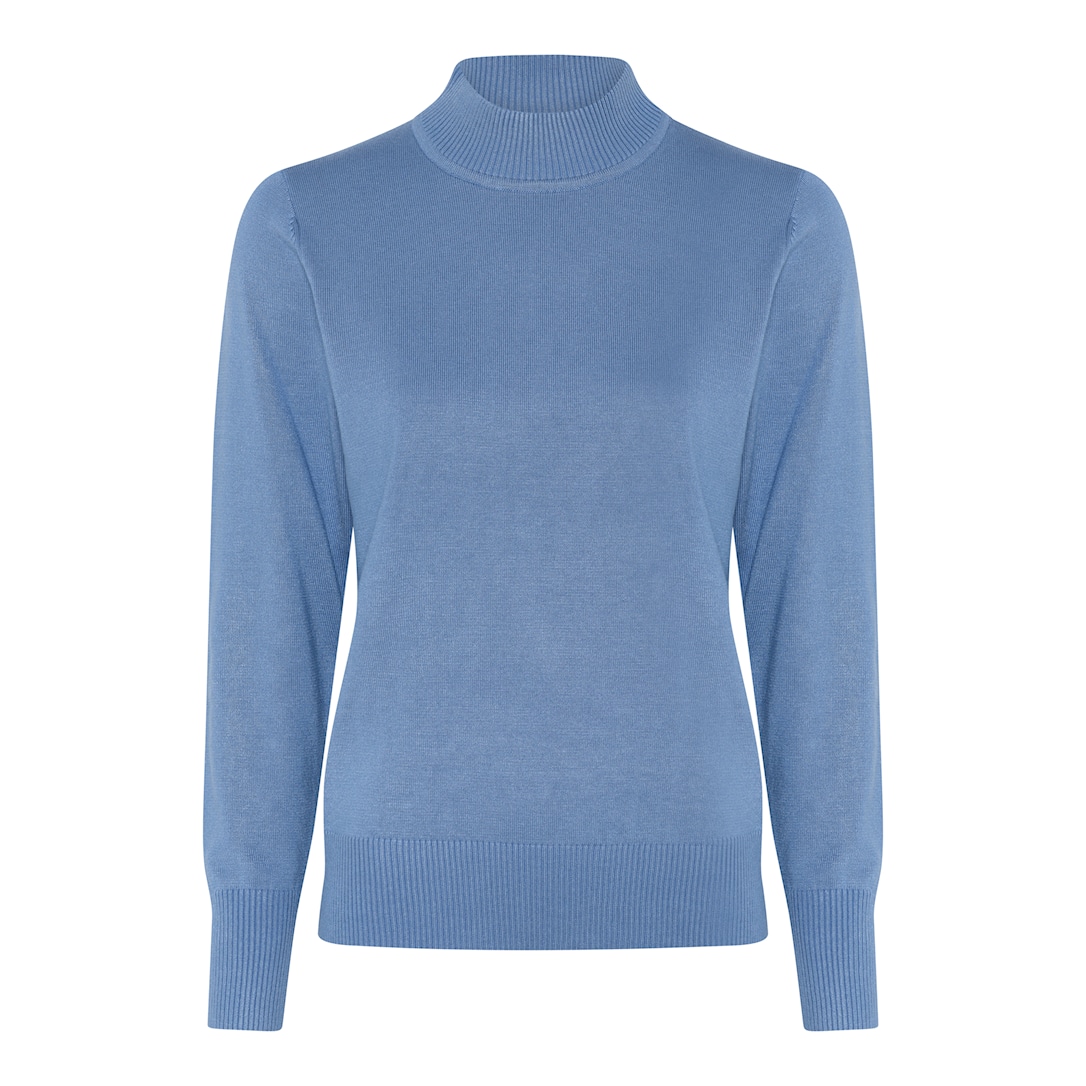 MICHA Viscose Strik - Artic Blå - L