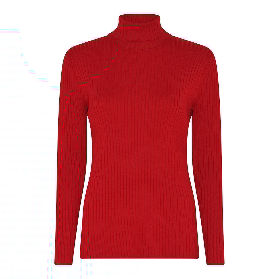 MICHA Viscose Rib Strik - Rød - L