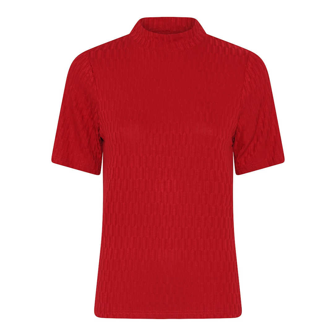 MICHA T-shirt Ny Bomuld - Rød - L