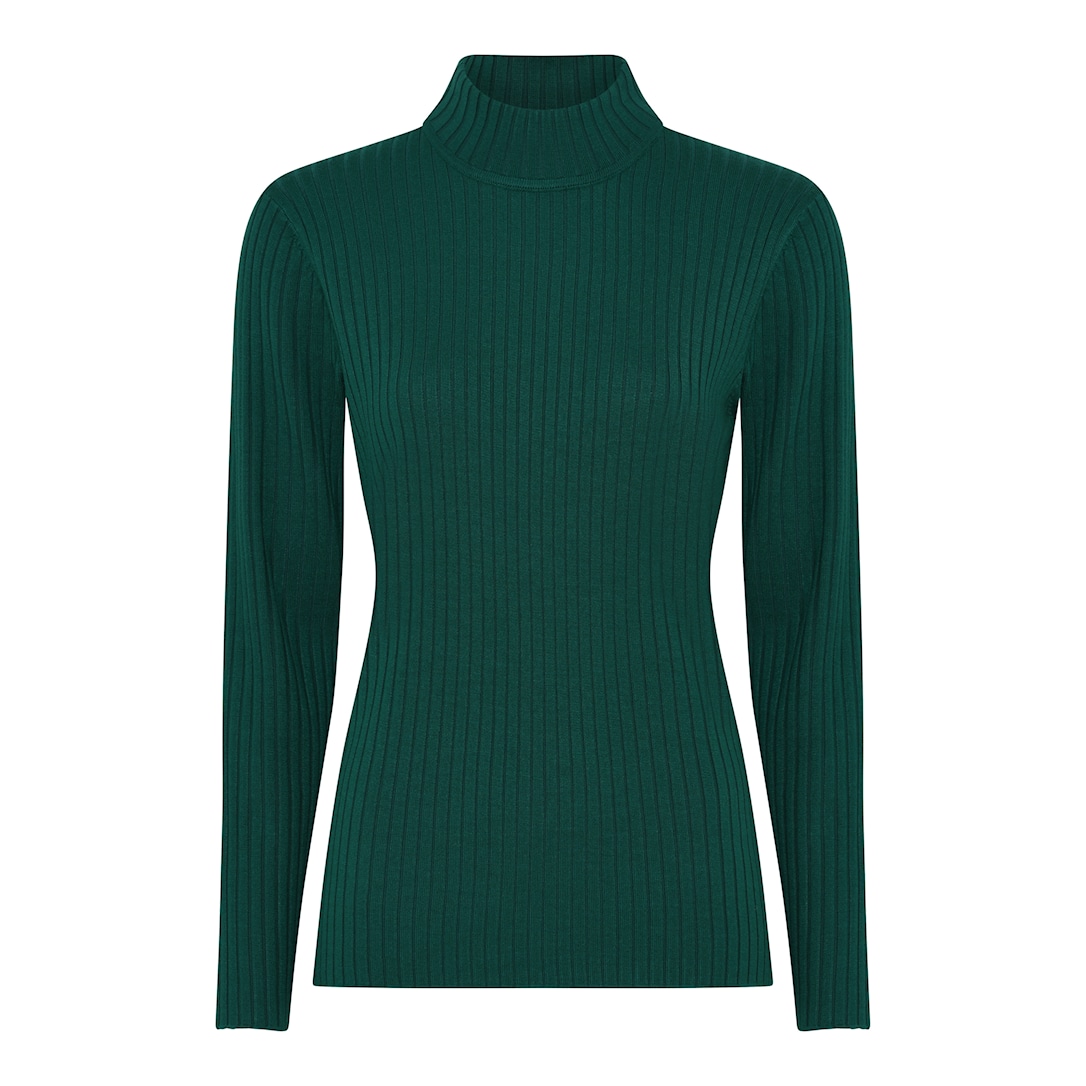 MICHA Viscose Rib Strik - Grøn - L