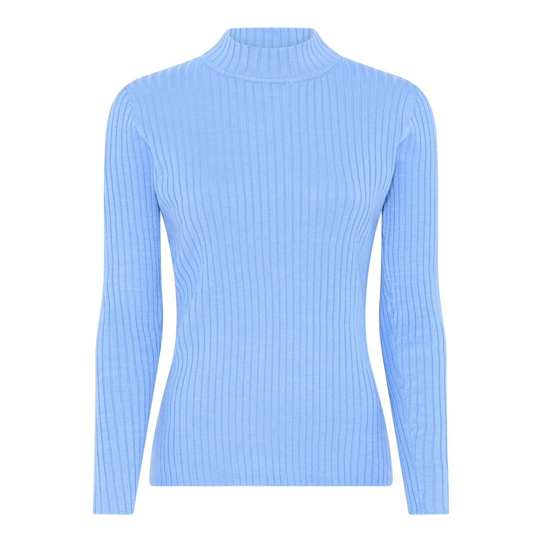 MICHA Viscose Rib Strik - Blå - L