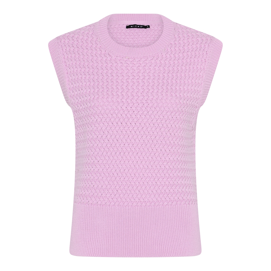 MICHA Organic Bomuld Basket Strik - Rosa - L