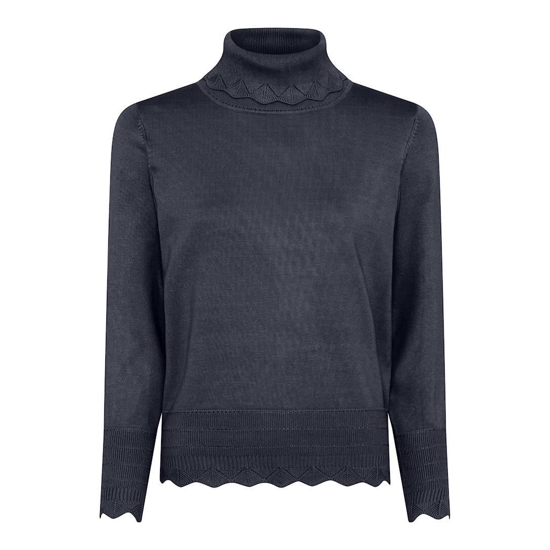 MICHA Elegant Viscose Strik - Navy - L