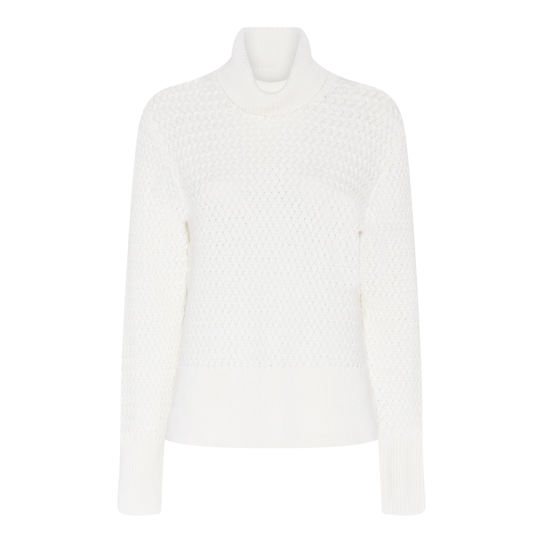 MICHA Organic Bomuld Basket Strik - Offwhite - L