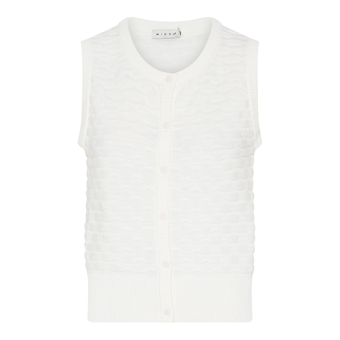 MICHA Bomuld Forårs Strik - Offwhite - L