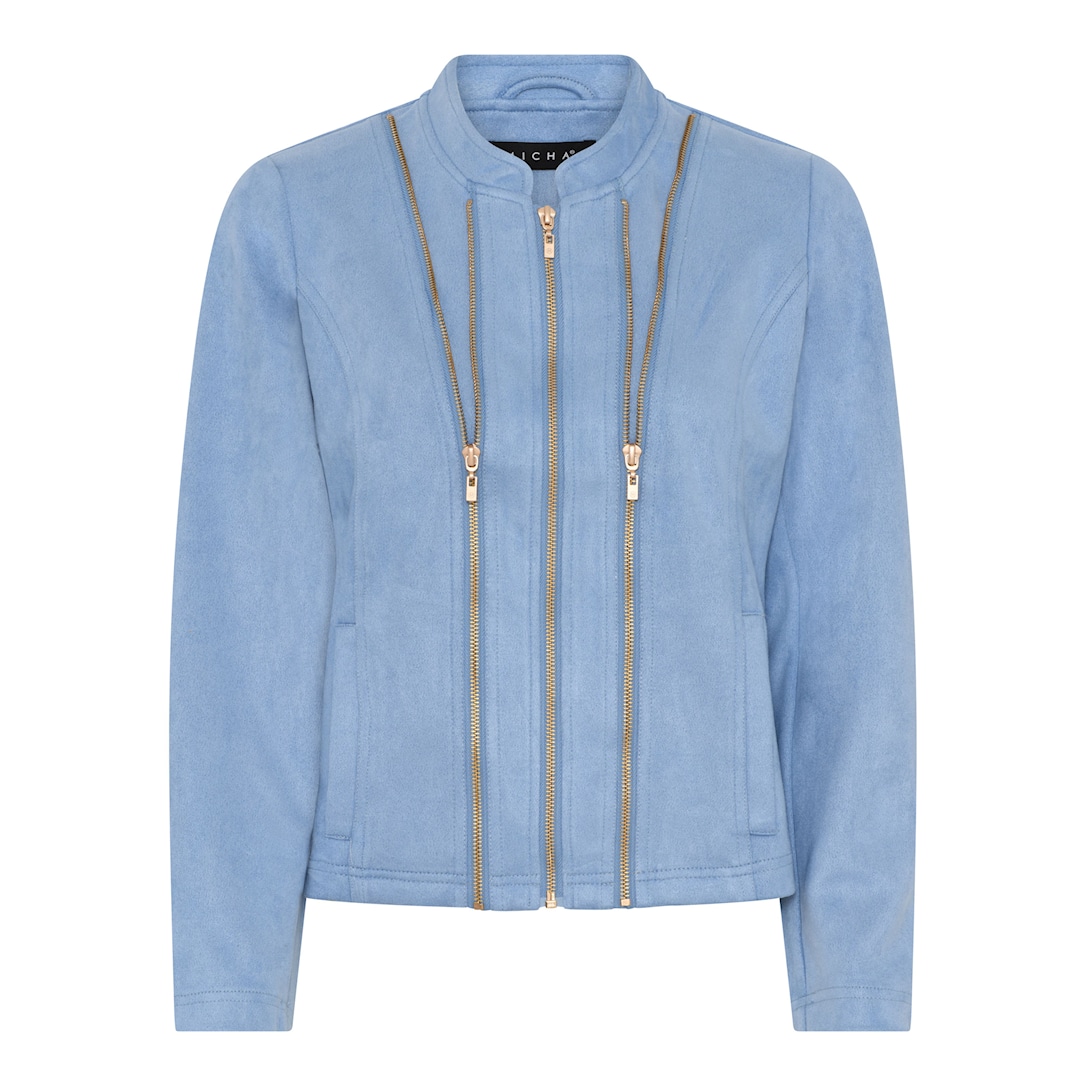 MICHA Top Forårs Ruskind - Lt Blå Su - Str. 34