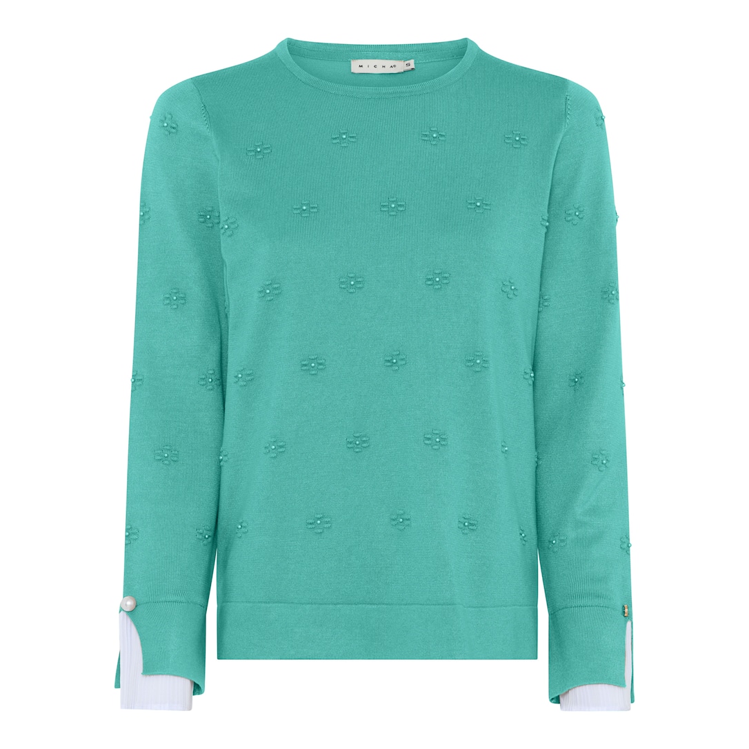 MICHA Forårs Viscose Strik - Frisk Grøn - L