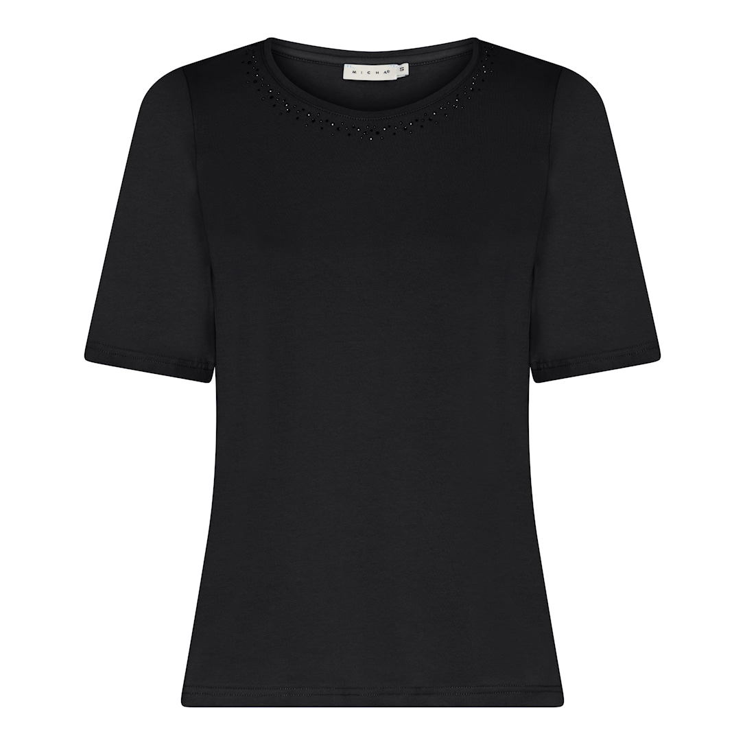 MICHA T-shirt Forårs Modal - Sort - S