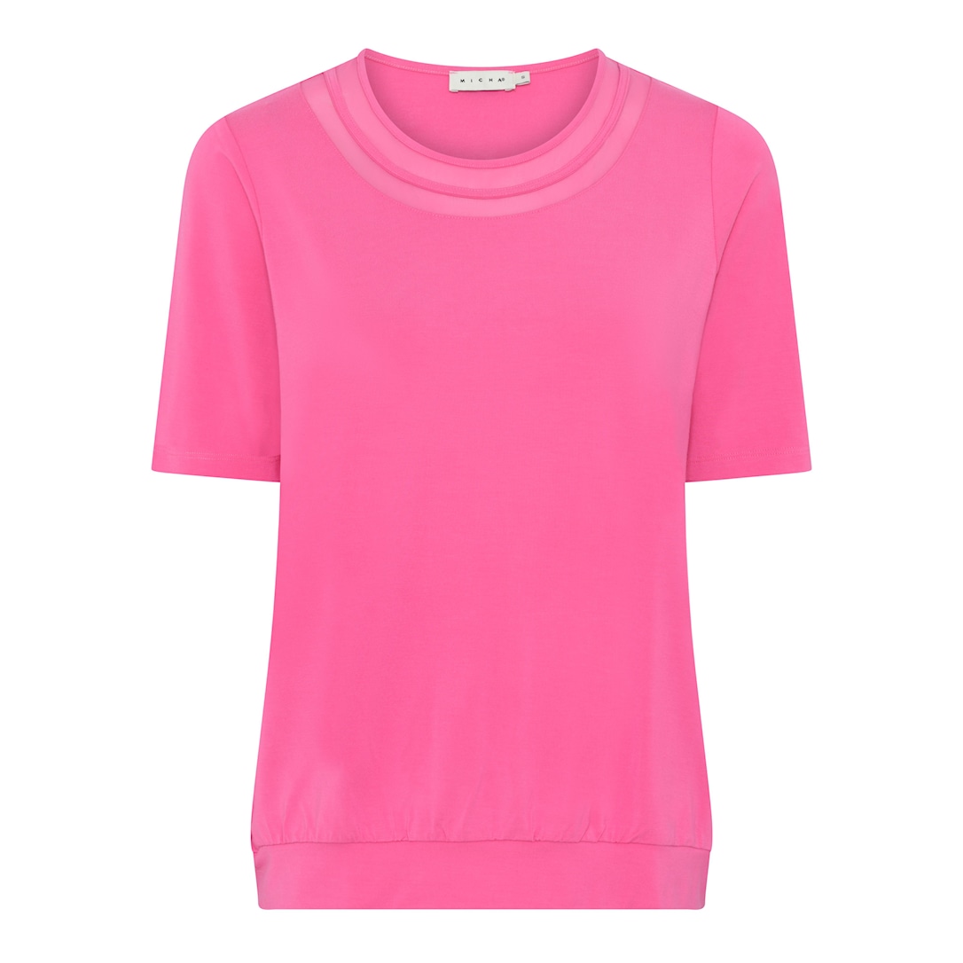 MICHA T-shirt Dame Viscose - Pink - 4XL