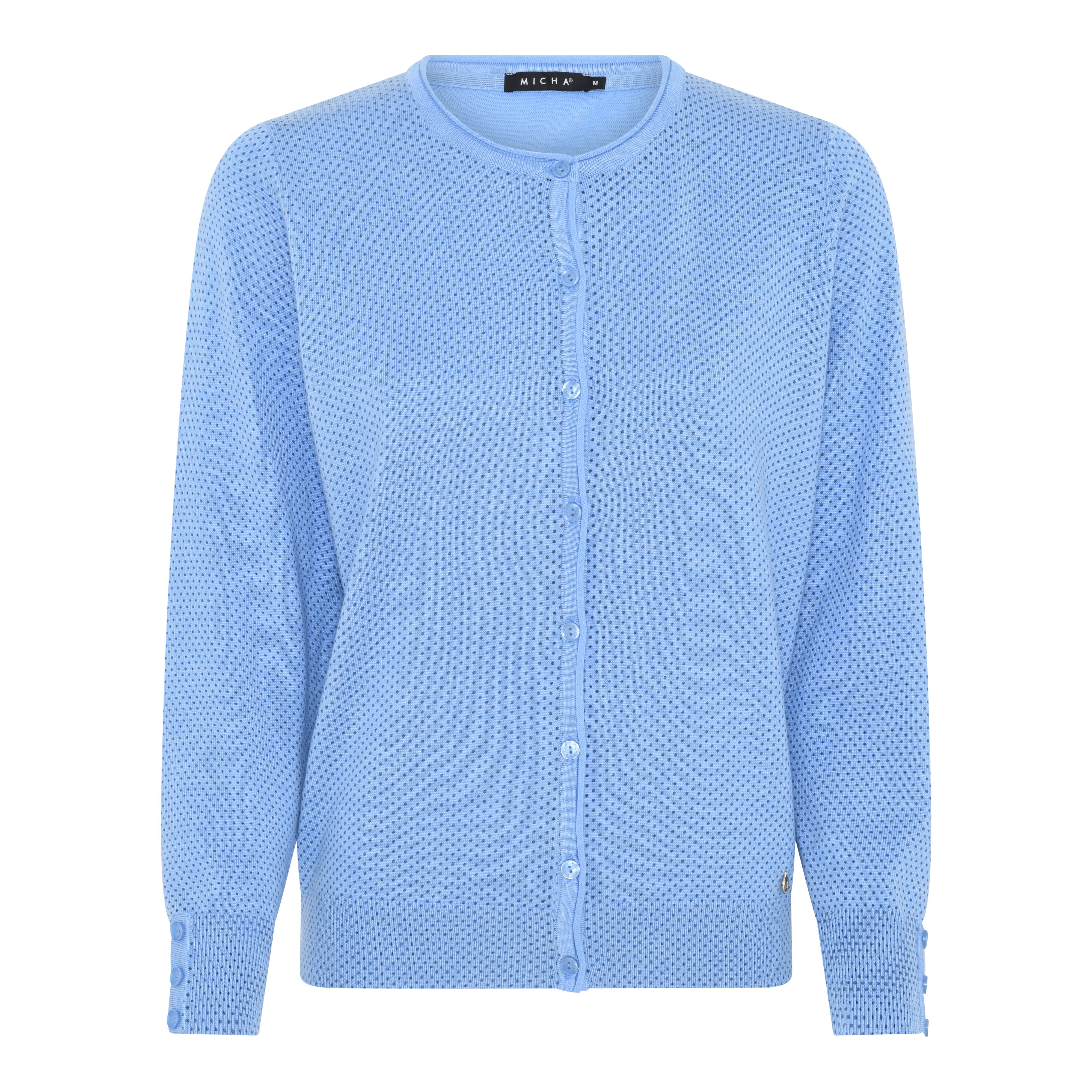 Dusty Blue with grey dot