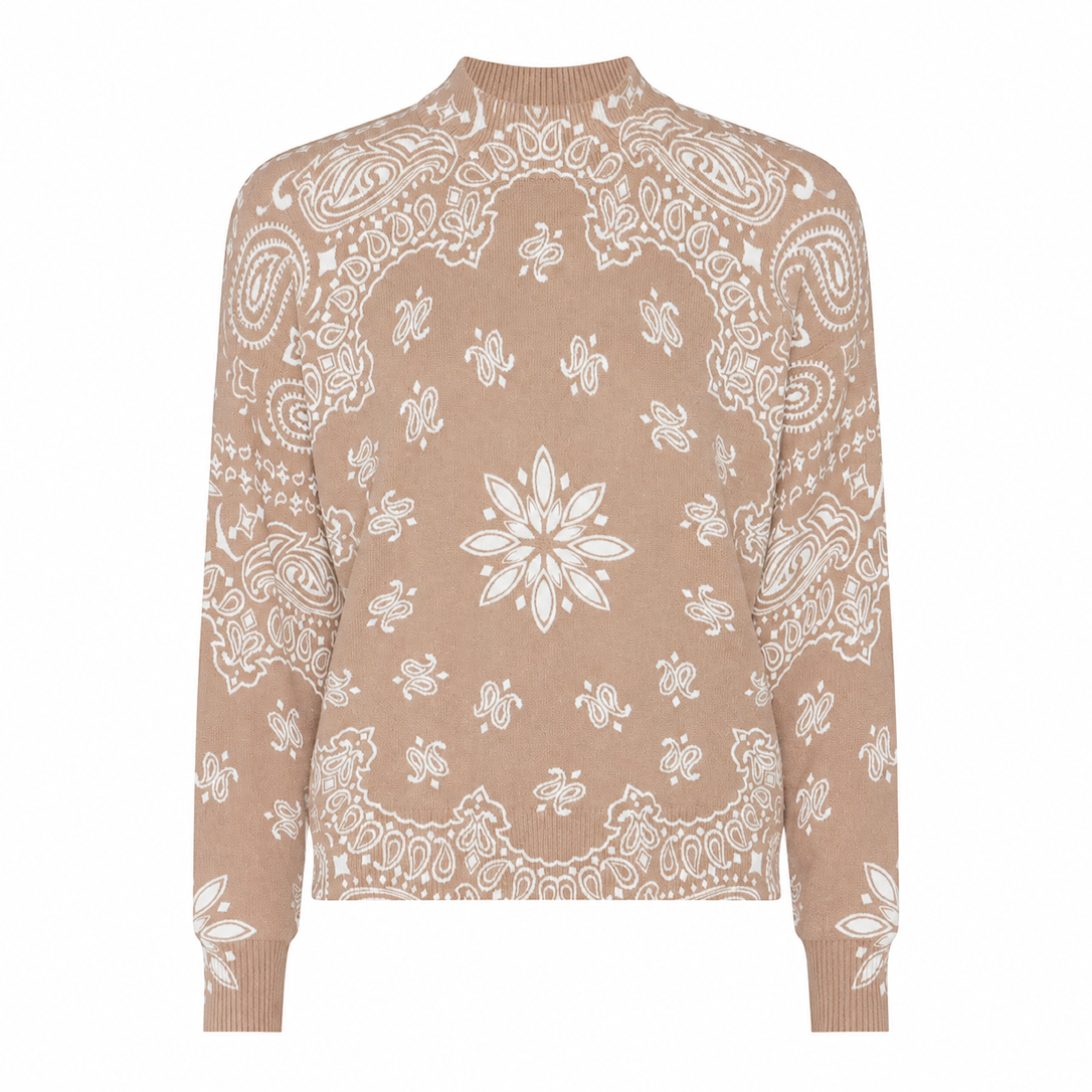 Basic Bandana Print Knit