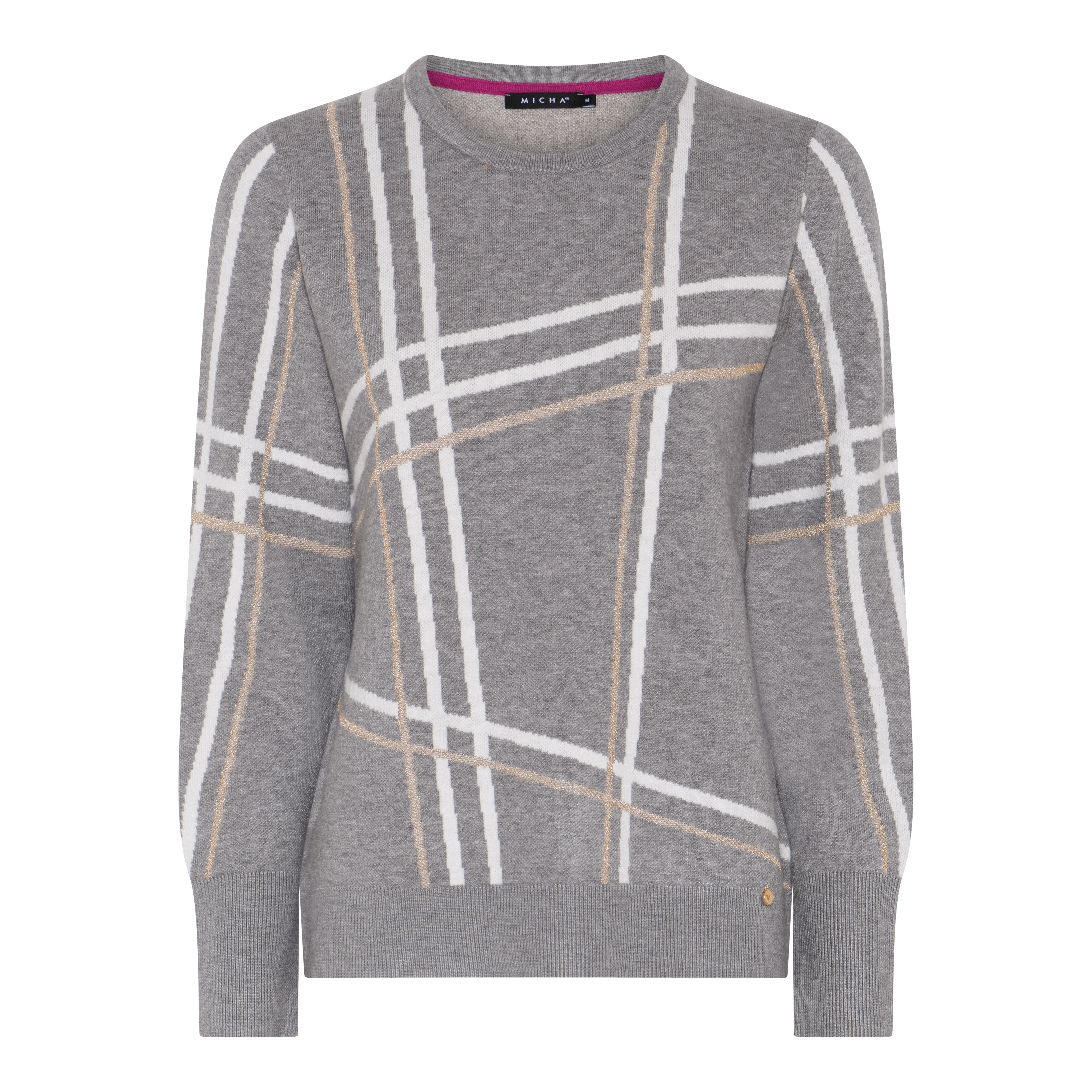 Lt grey mel/Offw/Gold/Pink
