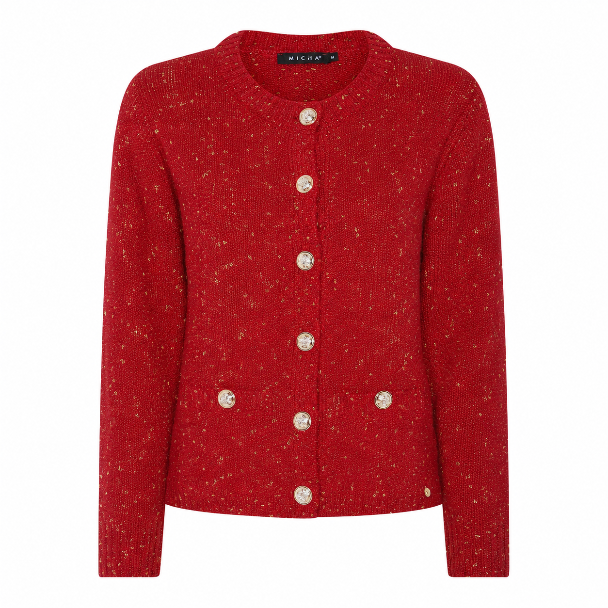 Clas red with gold lurex